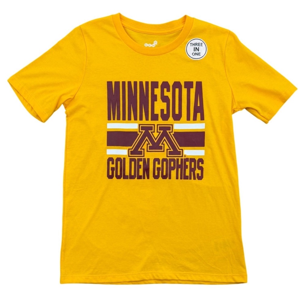 Minnesota Golden Gophers T-Shirt Youth Size M 10/12 Gold New w/out tags